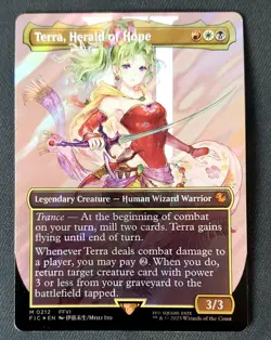 Terra, Herald of Hope (Borderless) (Surge Foil) Commander: Final Fantasy Foil 🔥 - Image 1