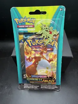 Pokemon TCG Darkness Ablaze Sun & Moon 2 Pack Blister Mega Tyranitar Pin SEALED! - Image 1