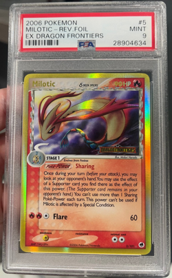 2006 Pokemon Ex Dragon Frontiers Reverse Holo Milotic Delta Species PSA 9 MINT - Image 2