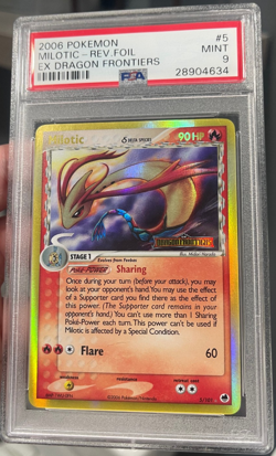 2006 Pokemon Ex Dragon Frontiers Reverse Holo Milotic Delta Species PSA 9 MINT - Image 3