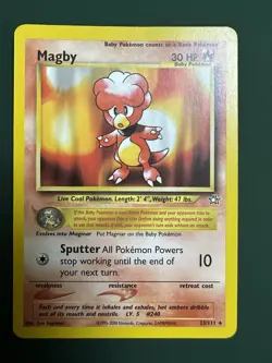 Magby #23/111 Rare Pokemon Card Neo Genesis MP - Image 1