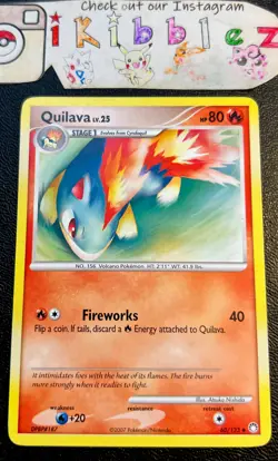 Quilava 60/123 LP Non Holo Mysterious Treasures Pokemon Card! - Image 1