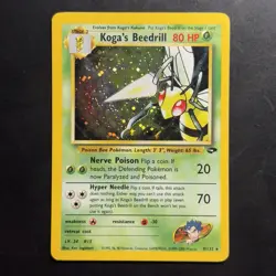 Pokemon Vintage Koga's Beedrill Gym Challenge Unlimited Holo Rare Wotc - Image 1