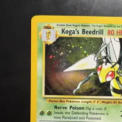 Pokemon Vintage Koga's Beedrill Gym Challenge Unlimited Holo Rare Wotc - Image 2