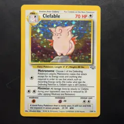 Pokemon Vintage Holo Clefable 01/64 Jungle WotC 1999 - Image 1