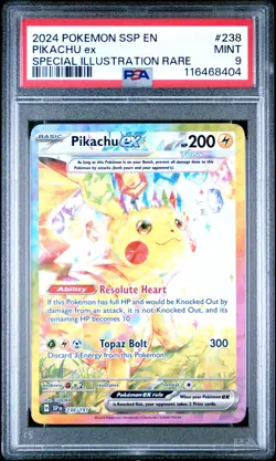 2024 Pokemon S&V Surging Sparks Pikachu ex Special Illustration PSA 9 #238/191 - Image 1