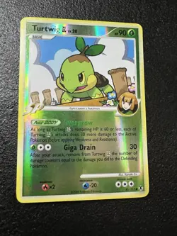 Pokemon TGC 2009 Platinum Rising Rivals Turtwig GL 85/111 Reverse Holo Card NM!! - Image 1