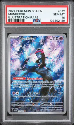 2024 Pokemon Munkidori Scarlet & Violet Shrouded Fable IR #072 PSA Gem Mint 10 - Image 2