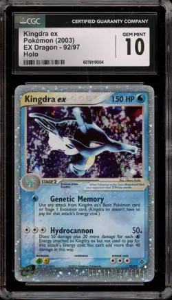 Pokemon Kingdra ex EX Dragon Holo Ultra Rare #92 CGC 10 Gem Mint - Image 1