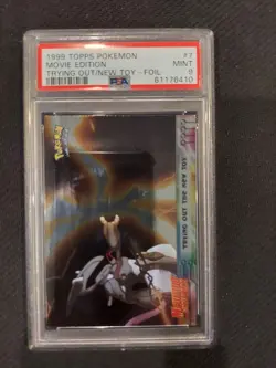 PSA 9 Foil Trying Out The New Toy Topps Pokemon Movie Edition - Image 1