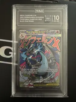 TAG 10 (950) Pokemon Phantasmal Flames Mega Charizard X EX Black Star Promo - Image 1