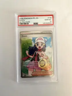 PSA 10 DAWN #118 ULTRA RARE FULL ART 2025 POKEMON PFL EN PHANTASMAL FLAMES - Image 1
