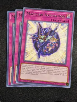 Yugioh - 3x Magician Navigation LED6-EN011 1st Edition Rare NM - Image 1