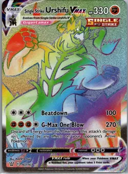 Pokemon Card - Single Strike Urshifu VMAX Battle Styles 167/163 Secret Rare - Image 1