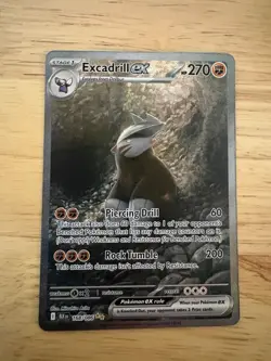 Pokemon Sv: Black Bolt Excadrill EX 168/086 Special Illustration Rare Holo Card - Image 1