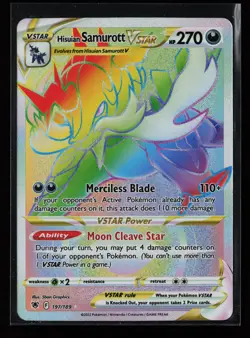Hisuian Samurott VSTAR (Secret) 197/189 SWSH10: Astral Radiance Pokemon Card - Image 1