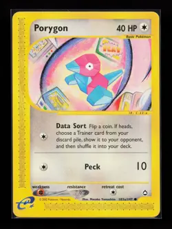 Porygon 103a/147 Common Aquapolis Pokemon Card - Image 1