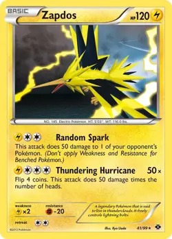 Zapdos Holo 41/99 Holo Rare Next Destinies Pokemon Card - Image 1