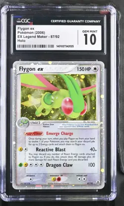 Flygon ex 87/92 Legend Maker Holo Ultra Rare Vintage Pokemon TCG Card CGC 10 - Image 1