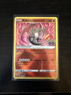 2022 Pokemon TCG Radiant Charizard Holo Rare Card Pokemon Go 011/078 - Image 1