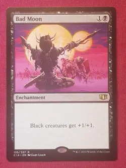 Magic The Gathering COMMANDER 2014 C14 BAD MOON black card MTG - Image 1