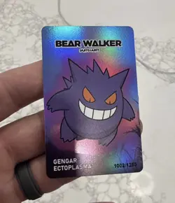 Pokemon Center x Bear Walker Gengar Skateboard Card: 1002/1250 - MINT - Image 1