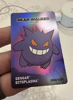 Pokemon Center x Bear Walker Gengar Skateboard Card: 1002/1250 - MINT - Image 2