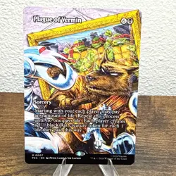 MTG Plague of Vermin - Borderless, NM-Mint, English Teenage Mutant Ninja Turtles - Image 1