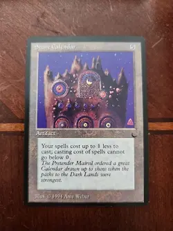 Magic the Gathering ~ MTG ~ Stone Calendar ~ NM ~ THE DARK - Image 1