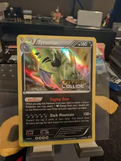 Pokemon TCG Tyranitar Pre Release Stamped XY Fates Collide - Image 1
