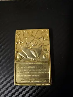Jigglypuff 1999 Pokemon 23K Gold Plated Burger King Nintendo Trading Card - Image 2