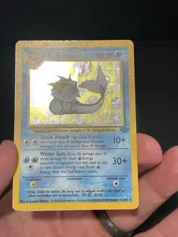 Pokemon Card Vaporeon Jungle 12/64 WotC Vintage 1999 Holo Rare - Image 5