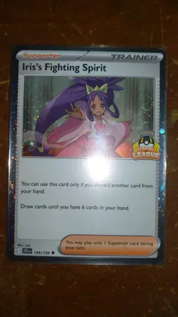 Pokemon TCG Iris's Fighting Spirit Ultra Ball League Promo 149/159 Asia Stamp - Image 1