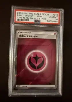 Pokemon Tag Team GX All Stars Fairy Energy Holo 210/173 PSA 10 GEM MT - Image 1