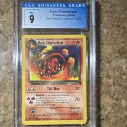 2000 Pokemon TCG CGC 9 Dark Charmeleon Team Rocket 32/82 Unlimited WOTC - Image 1