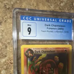 2000 Pokemon TCG CGC 9 Dark Charmeleon Team Rocket 32/82 Unlimited WOTC - Image 2