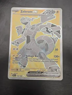 Pokemon TCG Black Bolt Zekrom EX 158/086 Ultra Rare Full Art 158/086 - Image 1