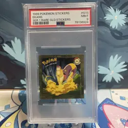 Pokemon Ekans | G13 | Series 1 Gold Stickers | PSA 9 - Image 1