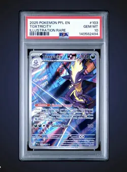 2025 POKEMON PFL EN-PHANTASMAL FLAMES ILLUSTRATION RARE #103 TOXTRICITY PSA 10 - Image 1