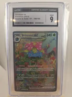 Pokemons Venusaur ex 198/165 Sv: Scarlet & Violet 151 Full Art Holo CGC 9 - Image 2