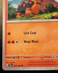 Torkoal 025/159 Common Scarlet & Violet: Journey Together Pokemon TCG - Image 4