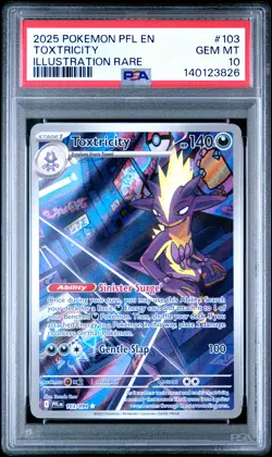 2025 POKEMON PFL EN-PHANTASMAL FLAMES ILLUSTRATION RARE #103 TOXTRICITY PSA 10 - Image 1
