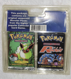 Pokemon 6 Booster Packs (Includes Jungle, Team Rocket, Gym Challenge + Heroes) - Image 3