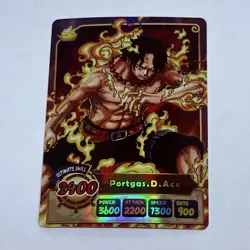 Portgas. D. Ace - One Piece Trading Card Game Holo Foil Cool Art Tc8 - Image 1