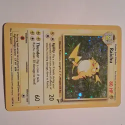 Pokemon Raichu Base Set 2 16/130 Holo Rare 80HP English TCG Card - Image 2