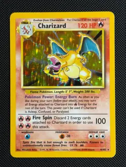 1# Pokemon Cards Charizard 4/102 Base Set Rare - Image 1