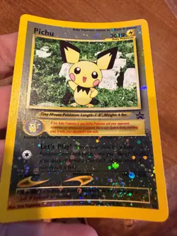 Pichu Reverse Holo Black Star Promo 35 WOTC Pokemon Card - LP+-NM *SWIRL* - Image 3
