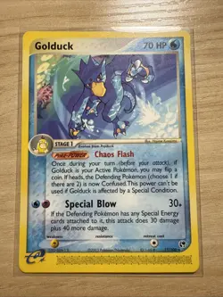 Pokemon TCG Golduck EX Sandstorm Card 17/100 Regular Rare LP - Image 1