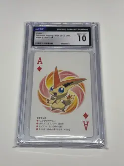 2012 POKEMON TCG BLACK 2 PLAYING CARDS ACE OF DIAMONDS VICTINI CGC 10 GEM MINT - Image 1