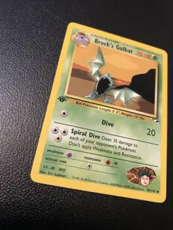 Brock's Golbat 039/132 Gym Heroes 1st Edition Pokemon Card In Mint Condition - Image 2